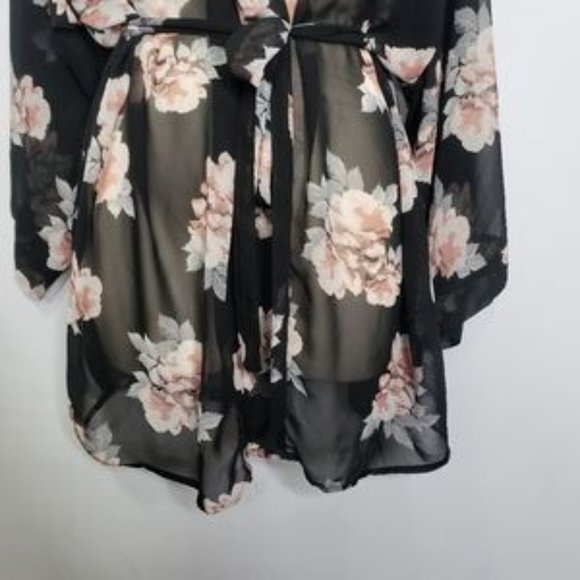 H&M DIVIDED floral belted Kimono large - Picture 5 of 8